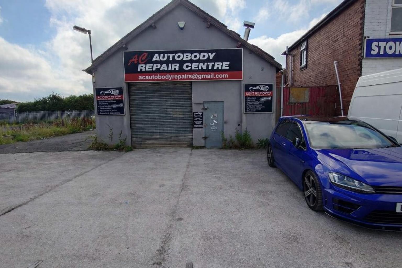 AC AUTO BODY REPAIR CENTRE workshop exterior in Stoke-on-Trent